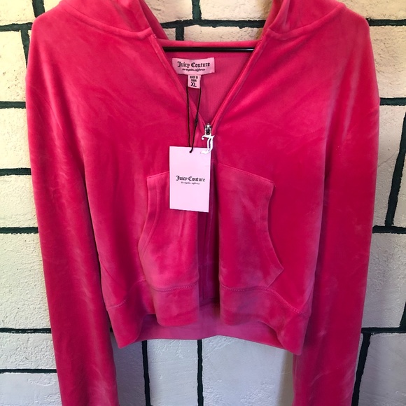 Juicy Couture Pink Party Full Zip Hoody Sweatshirt Brand New With Tags!! Womens - Picture 1 of 11